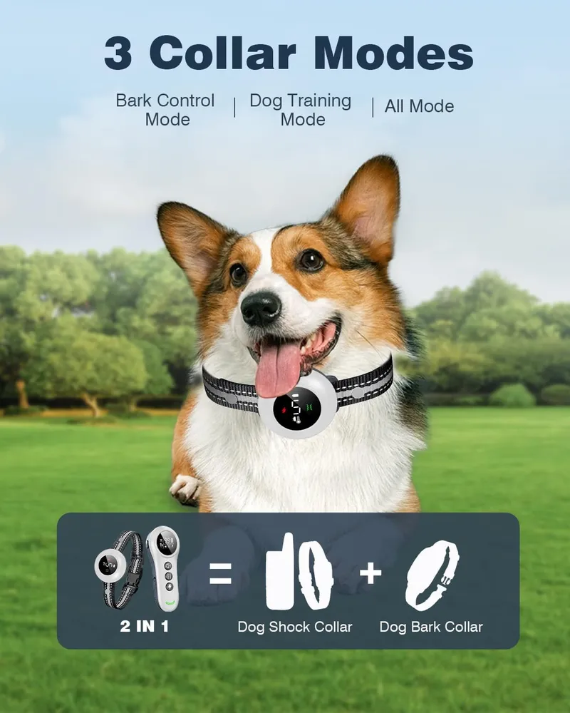 Colofrog 2-in-1 Dog Shock Collar Dog Bark Collar